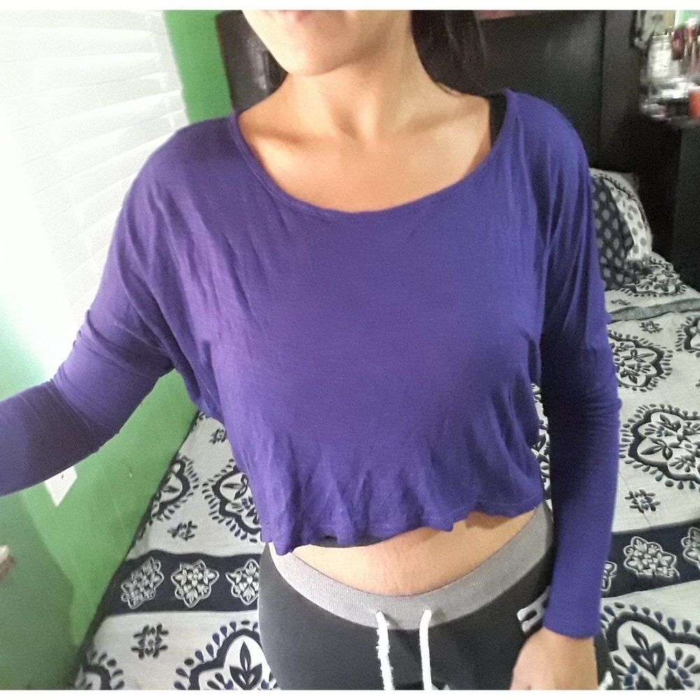 Purple crop top